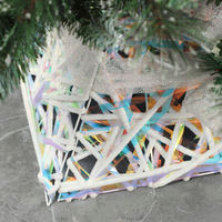 Jupe de sapin de Noël vintage faite à la main en plastique, style nordique, pour décoration