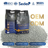Litière pour chat en bentonite à haute capacité d'échange ionique ISO MSDS Échantillon gratuit OEM ODM Sable pour chat professionnel en vrac