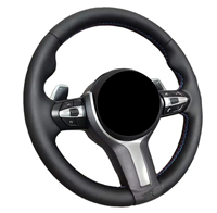 Volant sport en cuir perforé noir personnalisé au prix d'usine, volant en fibre de carbone pour BMW F30 F10 F18