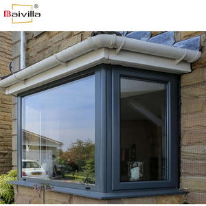 Maison Villa <span class=keywords><strong>Grande</strong></span> <span class=keywords><strong>baie</strong></span> <span class=keywords><strong>vitrée</strong></span> en aluminium à double vitrage avec design grill et impact ouragan à vendre - Product Image 3