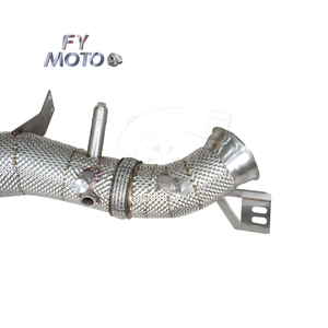 Collecteur d'échappement pour <span class=keywords><strong>AMG</strong></span> X290 GT43 GT50 GT53 / W213 E53 C257 CLS43 CLS53 / W167 GLE53 OPF / GPF avec bouclier thermique - Product Image 6