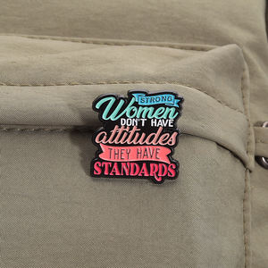 Feminist isches Zitat Emaille Pin Starke Frauen Empowerment Brosche Abzeichen Schmuck Zubehör Geschenk für Freunde Großhandel - Product Image 3