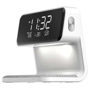 OEM Logo Dormitorio Mesa Escritorio Lámpara Led Cargador Luz Nocturna Despertador Digital Cargador Inalámbrico Universal para <span class=keywords><strong>iPhone</strong></span> Samsung - Product Image 6