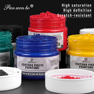 Pâte texturée Panwenbo 6 couleurs 100 ml, pigment de peinture, texture sable de quartz, peinture acrylique pour travaux manuels DIY décoratifs, poupées en plâtre - Product Image 5