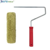 Rouleau de peinture professionnel OEM à faible MOQ, 10 pouces, robuste, avec manchon en plastique Stainac, rechargeable, poignée haut de gamme à toucher doux