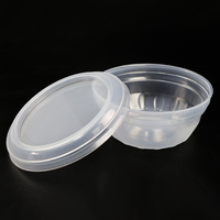 Bol en plastique jetable transparent PP 1500 cc, bol à soupe PP, bol alimentaire en plastique jetable incassable, bol PP