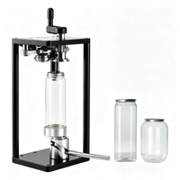 Nouvelle conception de machine de scellage semi-automatique de canettes PET de bureau avec engrenage central pour les magasins de boissons, écologique et facile à ouvrir