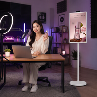 Mesin Siaran Langsung Nirkabel All-in-One 32 Inci dengan Layar Sentuh Cerdas, Mesin Siaran Langsung Mobile All-in-One