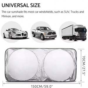 Wholesale Uv Protection Foldable Front Windscreen Sun Shade Custom Logo Promo Business Gift <b>Window</b> Windshield Car Sunshade <b>Cover</b> - Product Image 4