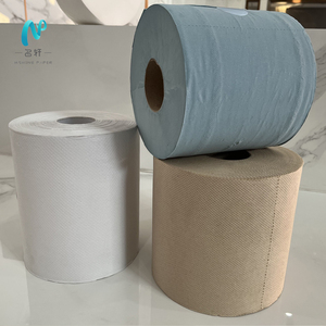 Mingxuan nhà máy tùy chỉnh giấy màu nâu tay màu xanh khăn giấy cuộn khăn giấy chiều rộng 20cm 180ft1ply 12 cuộn/ctn - Product Image 3