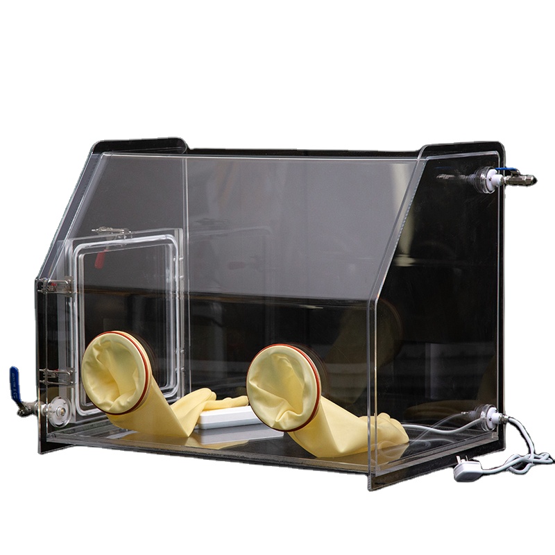 AGB-5A компактный лабораторных исследований научный эксперимент бескислородная PPMA чувствительный перчаточного ящика портативный вакуумный мини акриловые подсветки перчаточного ящика