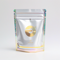Sachet Doypack Personnalisé Argent Métallisé Scellable à Chaud avec Fermeture Zip pour Protéines 1,5 kg Emballage Alimentaire Stratifié Brillant
