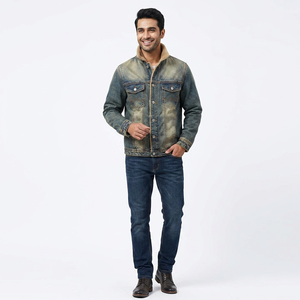 Comfort Fit Men <b>Denim</b> <b>Jackets</b> Wholesale Durable <b>Custom</b> Made High Quality Wear - Product Image 1