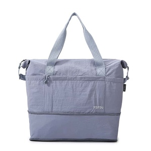 Bolsa de Gimnasio Unisex Impermeable de Poliéster con Cierre de Cremallera, Gran Capacidad, para Deporte y Viaje, Color Morado, Correa Ajustable - Product Image 6
