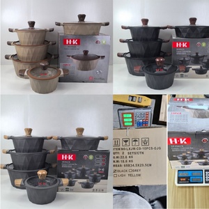 <span class=keywords><strong>Juego</strong></span> <span class=keywords><strong>de</strong></span> Utensilios <span class=keywords><strong>de</strong></span> Cocina Antiadherentes <span class=keywords><strong>de</strong></span> Granito, Resistentes, 10 Piezas, Aptos <span class=keywords><strong>para</strong></span> Gas, Nuevos, Resistentes a los Arañazos - Product Image 4