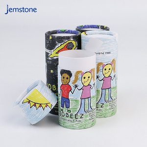 100% recyclé biodégradable usine en gros personnalisé couleur imprimé tube de papier d'emballage avec couvercle - Product Image 4