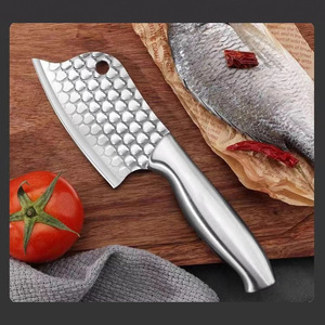 Cuchillo para matar pescado forjado a mano, mini cuchillo de cocina, cuchillo para mujer, cuchillo de cocina, cuchillo para matar pescado con diseño de escamas de dragón - Product Image 1