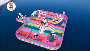 Parc aquatique gonflable commercial de haute qualité en PVC, avec toboggan et aire de jeux aquatique, château gonflable à vendre - Product Image 2