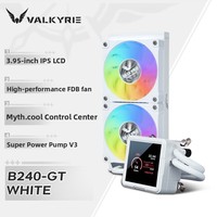 Refroidisseur d'eau pour processeur tout-en-un B240-gt-w Vk, écran LCD IPS de 3,95 pouces, prise en charge multiplateforme, effet d'éclairage ARGB