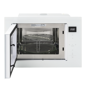 Horno <span class=keywords><strong>microondas</strong></span> integrado blanco de 25L, carcasa de cristal completamente táctil de 220V, fuente de energía eléctrica, clase doméstica, novedad - Product Image 2