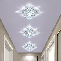 Plafonnier LED Coloré en Cristal, Downlight Spot pour Salon, Couloir, Allée, Balcon, Entrée, Hôtel, Appartement, KTV, Bar