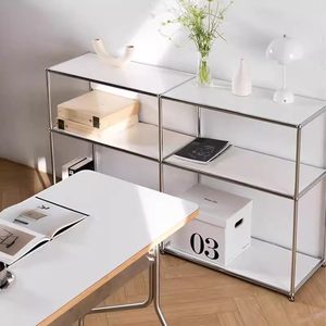 Estantería y Exhibidor de Acero Inoxidable de Múltiples Niveles, Estilo Moderno y Sencillo, para <span class=keywords><strong>Pasillo</strong></span>, Mueble para el Hogar Personalizable - Product Image 4