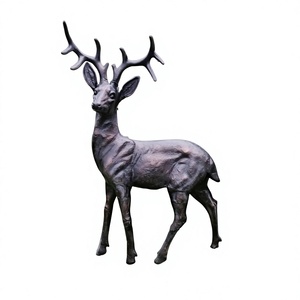 Decoración Navideña, Estatua de Reno de Bronce de Tamaño Real, Perfecta para Decoración de Jardín y Casa de Campo, Estatua de Animal Personalizable - Product Image 1