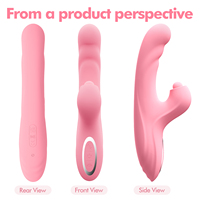 4-in-1 Stoßender G-Punkt-Vibrator mit Klitoris-Stimulation und Heizfunktion, 10 Geschwindigkeiten, IPX6 Wasserdicht, USB-Aufladbar, Silikon-Erwachsenen-Sexspielzeug
