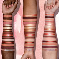 Palette de fards à paupières rose-brun 15 couleurs, fini mat, nacré et scintillant, longue tenue, maquillage professionnel, fabrication OEM