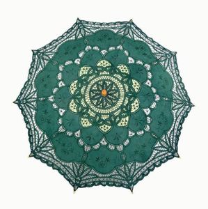 Parasol en dentelle populaire avec manche en bois, fournitures promotionnelles pour fêtes, mariées et occasions spéciales - Product Image 5