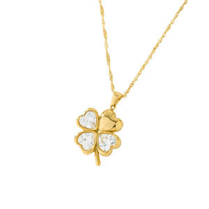Trèfle à quatre feuilles Long Collier Bijoux Acier inoxydable Kleeblatt Schmuck Colares De Trevo 4 Folhas Collier <span class=keywords><strong>Trefle</strong></span> Quatre Feuille - Product Image 6