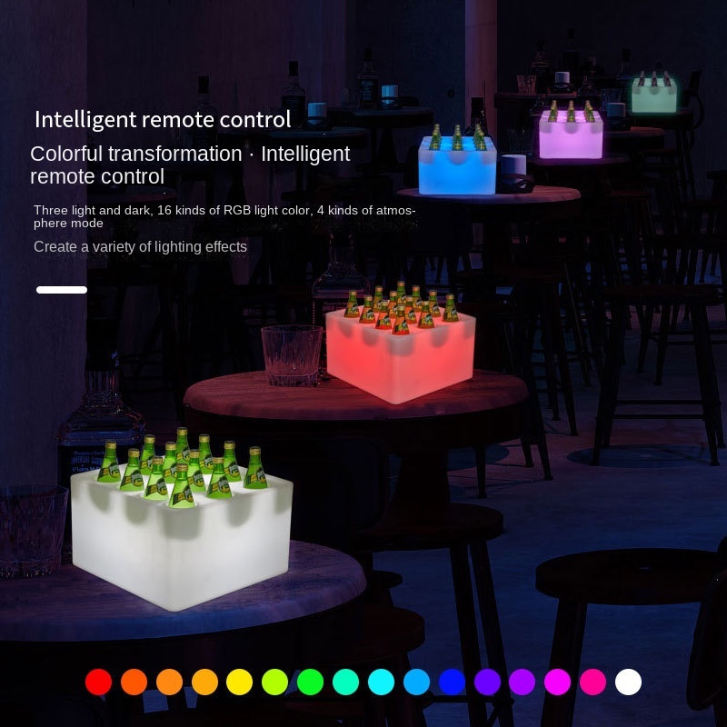 Modern LED Light Up Plastic Wine
