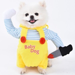 Costume d'animal mignon, vêtements pour chien, sweat-shirts à capuche de dessin animé, tenues de cosplay pour petits chiens, vêtements de fête d'Halloween, vêtements pour animaux de compagnie en textile - Product Image 2