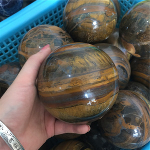 All'ingrosso naturale <span class=keywords><strong>occhi</strong></span> di <span class=keywords><strong>tigre</strong></span> giallo pietra di cristallo Quatrz sfera di guarigione pietre Reiki per fengshui - Product Image 4