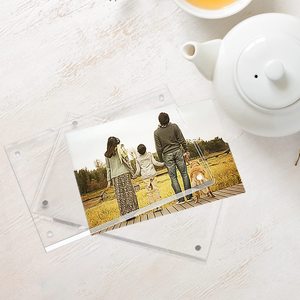 Nhà Sản Xuất Bán Buôn Hai Mặt Từ Hình Ảnh Khung 2.5X3.5 Hình Chữ Nhật Acrylic Khung Ảnh Quảng Trường Trong Suốt Logo - Product Image 2