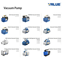 Pompe à vide haute fiabilité VALUE VE180N 8,0 CFM 226 L/min 2 Pa 150 microns 3/4 HP Haute efficacité Monostade VE 180N 14,6 kg 1/4 & 3/8