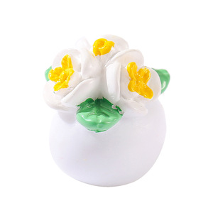 Mini pots de fleurs en résine, plantes artificielles colorées, ensemble de 5 pots décoratifs pour bureau, décoration intérieure - Product Image 5