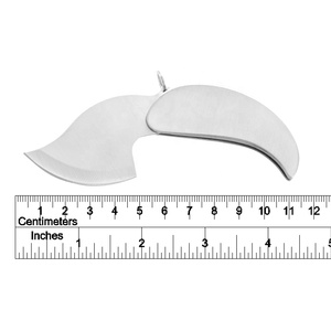 Chải tất cả các thép không gỉ tròn Rocker lưỡi lá mô hình Keyring mini gấp Ulu dao cho mỗi mang - Product Image 3