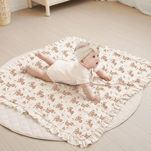 Muslin Baby Swaddle Blanket Reversible <strong>Floral</strong> Pattern Super Soft Lightweight Breathable Portable Cotton Quilt for Nursery <strong>Crib</strong> - Product Image 2