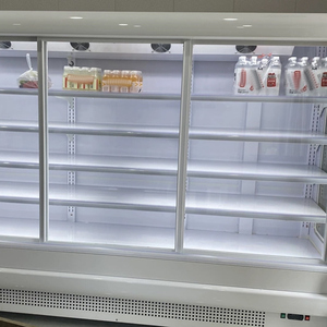 <span class=keywords><strong>Vitrine</strong></span> Réfrigérée Numérique à Grande Capacité, Simple Face, en Acier Coloré, Sans Givre, pour Fruits/Lait, avec Éclairage LED, pour Supermarché - Product Image 3