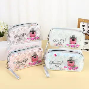 Grosir tas Makeup baru dicetak Kecantikan Kosmetik portabel kapasitas besar tas penyimpanan Travel tas perlengkapan mandi tas