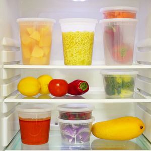 Plastic Deli Food <b>Containers</b> <b>Lids</b> 8/16/32 oz BPA Free Dishwasher/<b>Freezer</b>/Microwave Safe Takeout Soup Storage - Product Image 5