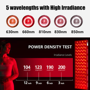 Terapia della luce rossa per il corpo del viso vicino alla terapia della luce infrarossa sollievo dal dolore della pelle salute 1200W LED luce rossa del pannello di terapia dispositivo - Product Image 4