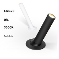 Spot LED cylindrique long 5W 7W en aluminium pour salons, entrées, magasins de vêtements. Fixation en saillie/encastrée au plafond.