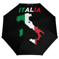 Parapluie pliant entièrement automatique de haute qualité, série à motif drapeau italien, avec poignée antidérapante, thème paysan classique