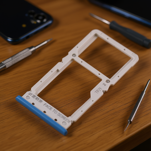 Bandeja para tarjeta SIM y micro SD Xiaomi para Redmi Note 8 Pro, azul, repuesto, material ABS - Product Image 3