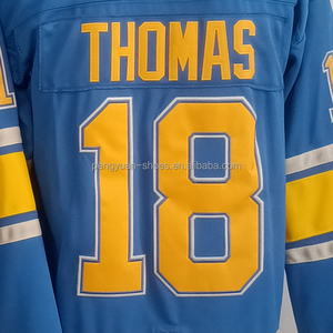<span class=keywords><strong>Jersey</strong></span> de hockey nacional cosido de la mejor calidad alternativo azul listo para enviar St. Louis Binnington - Product Image 2