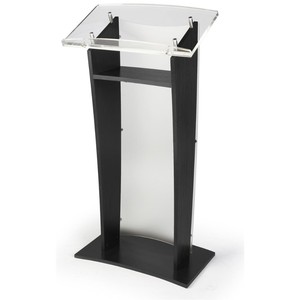 Pannelli laterali <span class=keywords><strong>in</strong></span> <span class=keywords><strong>legno</strong></span> acrilico pannello frontale del podio pulpito leggio con ripiano di stoccaggio inclinazione piattaforma di lettura - Product Image 5