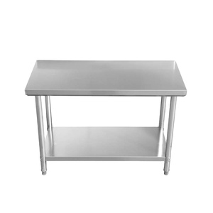 Modular tự lắp ráp 201/304 thép không gỉ thương mại Nhà Bếp bàn làm việc hai lớp chuẩn bị thực phẩm bảng - Product Image 1