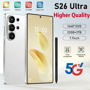 Smartphone 5G S26 Ultra 7,7 pouces 22 Go + 2 To, <span class=keywords><strong>prix</strong></span> usine, appareil photo 108 MP pour photographie haute définition, téléphones Android 15 Deca Core - Product Image 1